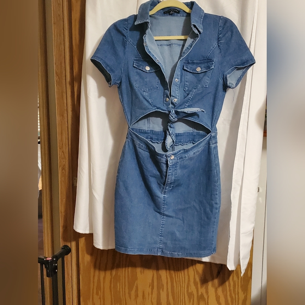 Denim Cutout Dress